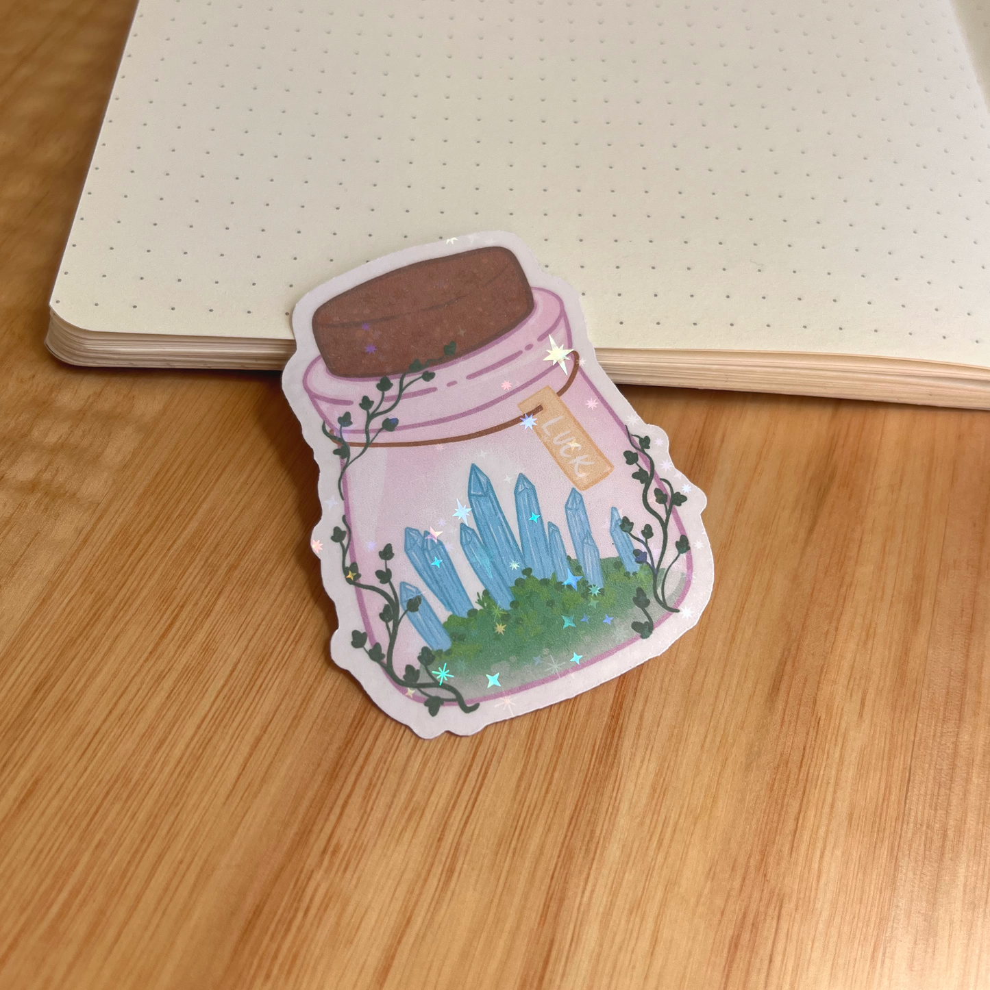 Magical Crystal Jar Holographic Sticker 