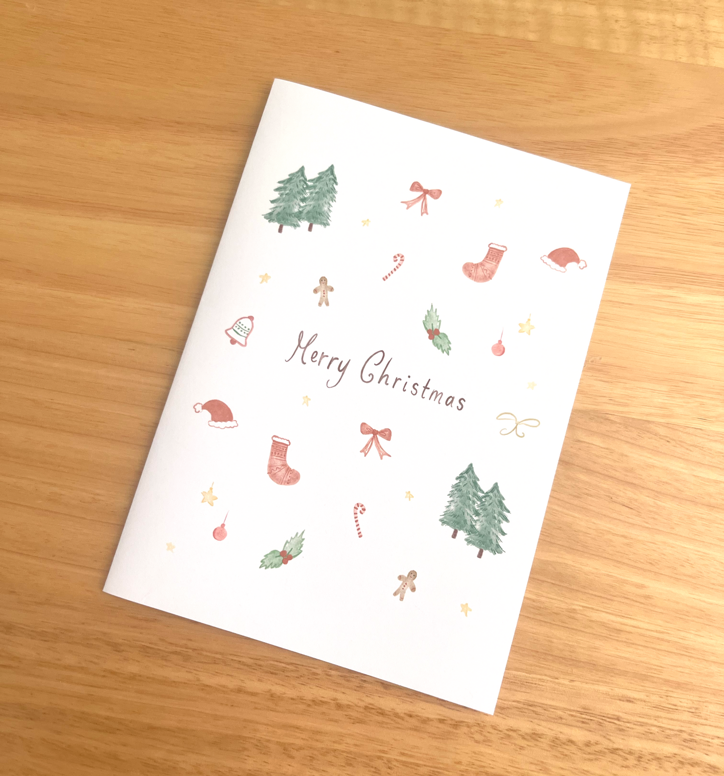 Watercolour Christmas Card | Festive Greeting Card