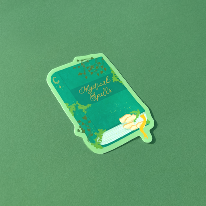 Mystical Witchy Spell Book Vinyl Sticker