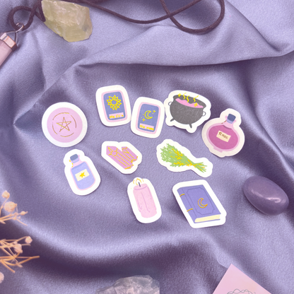 Witch Washi Flake Gold Foil Stickers