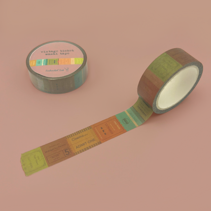 Ticket vintage washi tape 