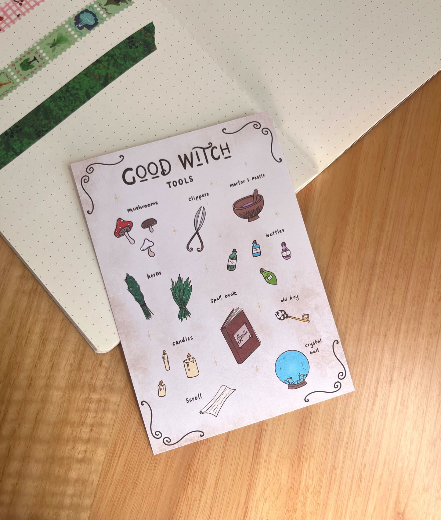 Good Witch Tools Art Print | Whimsical Witchy Illustration