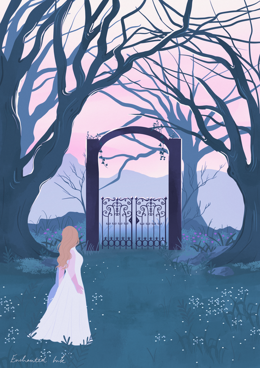 Secret Garden Digital Art Print | Whimsical Nature Art