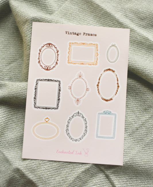 Vintage Picture Frame Sticker Sheet