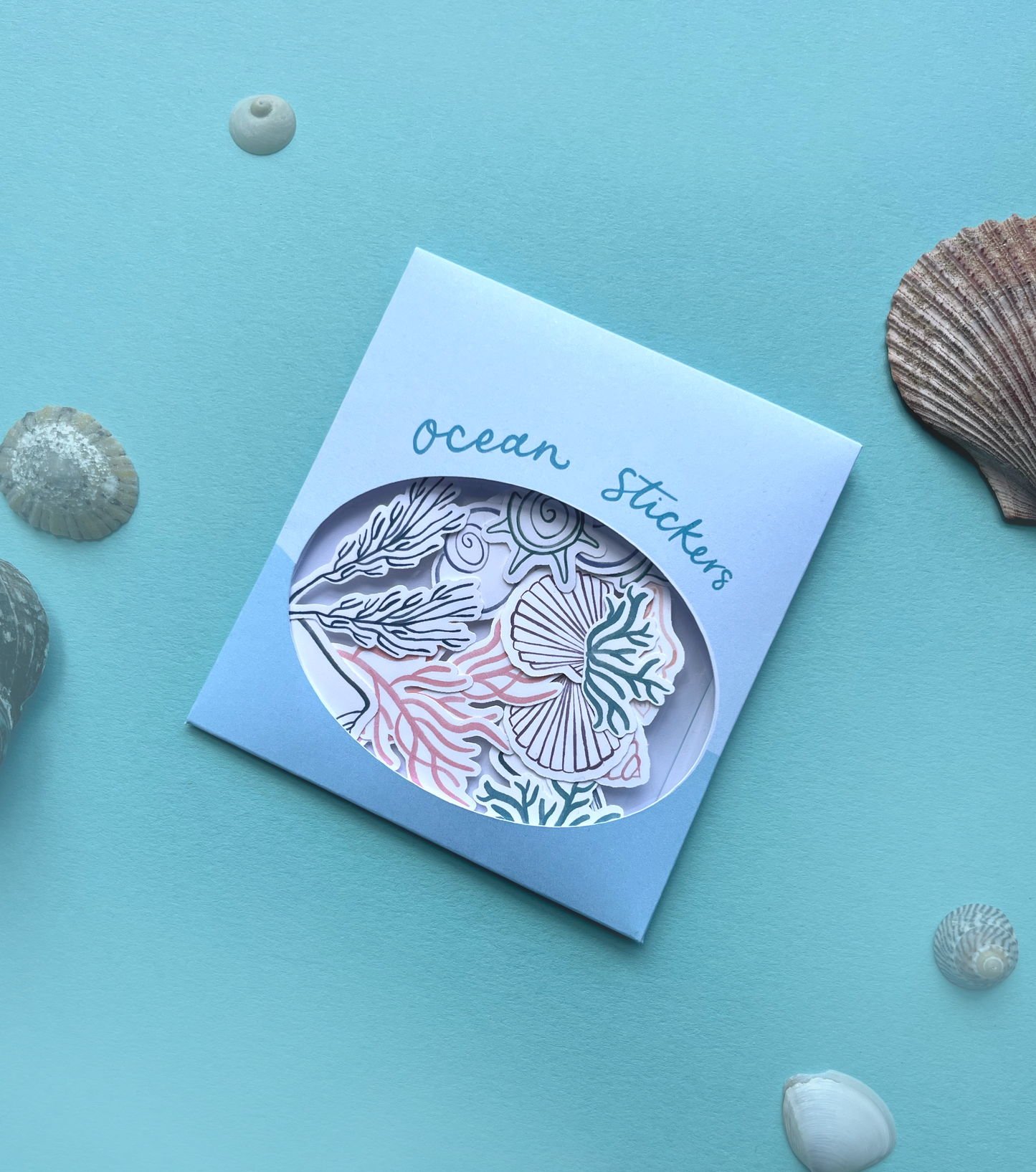 Ocean Flake Vinyl Stickers | Sea Aesthetic Stickers for Journaling & Scrapbooking