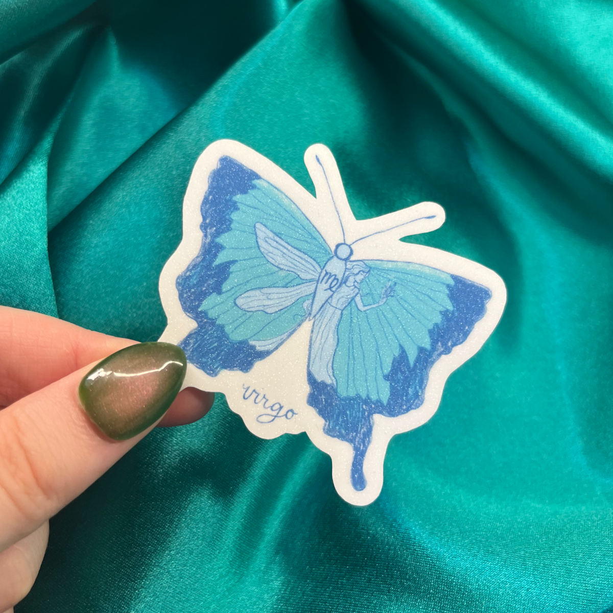 Virgo Zodiac Butterfly Vinyl Sticker