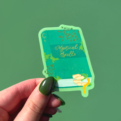Mystical Witchy Spell Book Vinyl Sticker