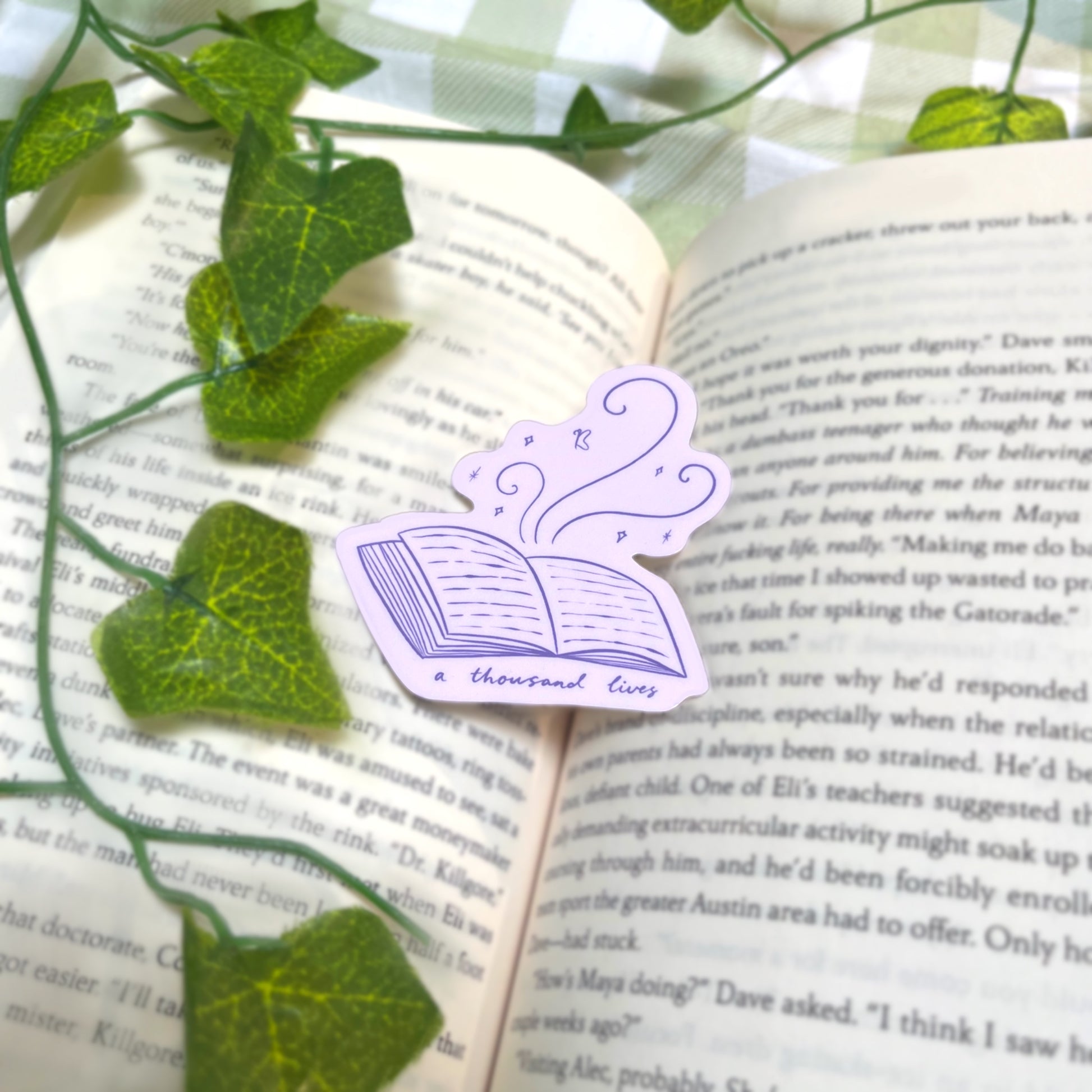 Reader aesthetic sticker celebrating love of books