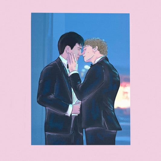 Hockey rivalry romance inspired art print for book lovers