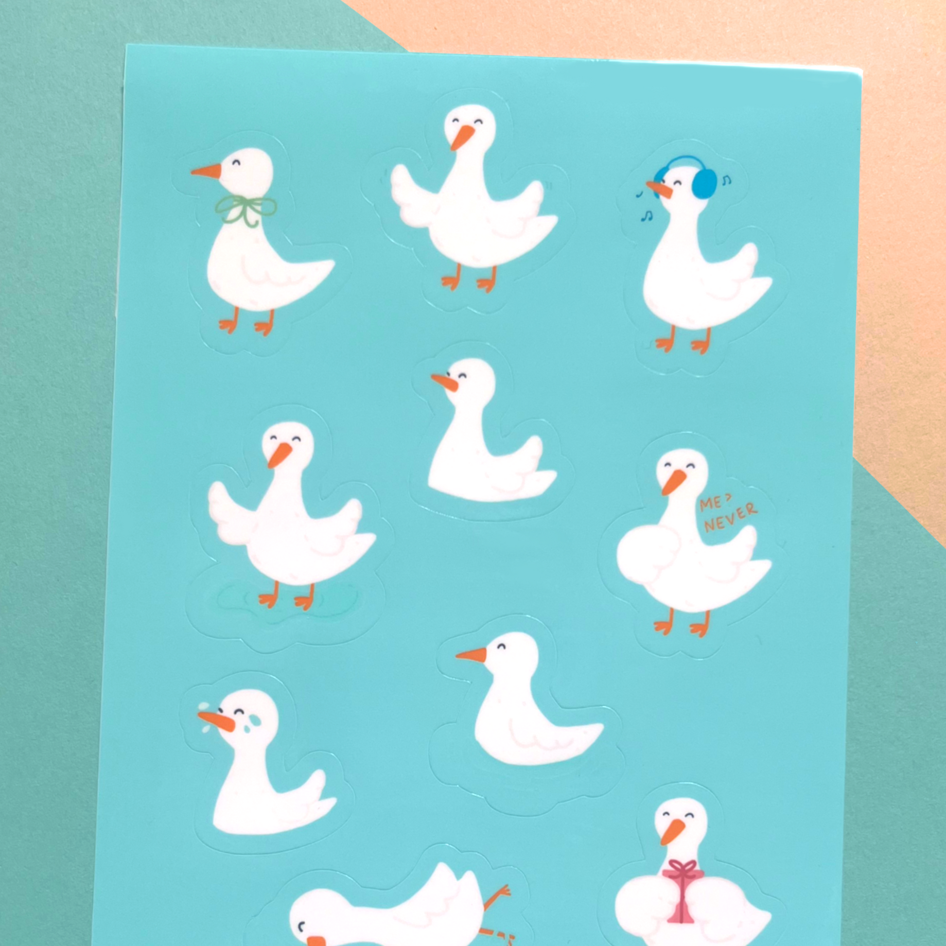 Waterproof duck vinyl stickers