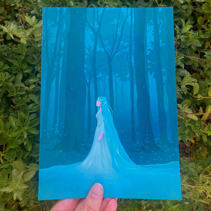 Water Spirit Art Print | Enchanted Forest Fantasy Wall Art