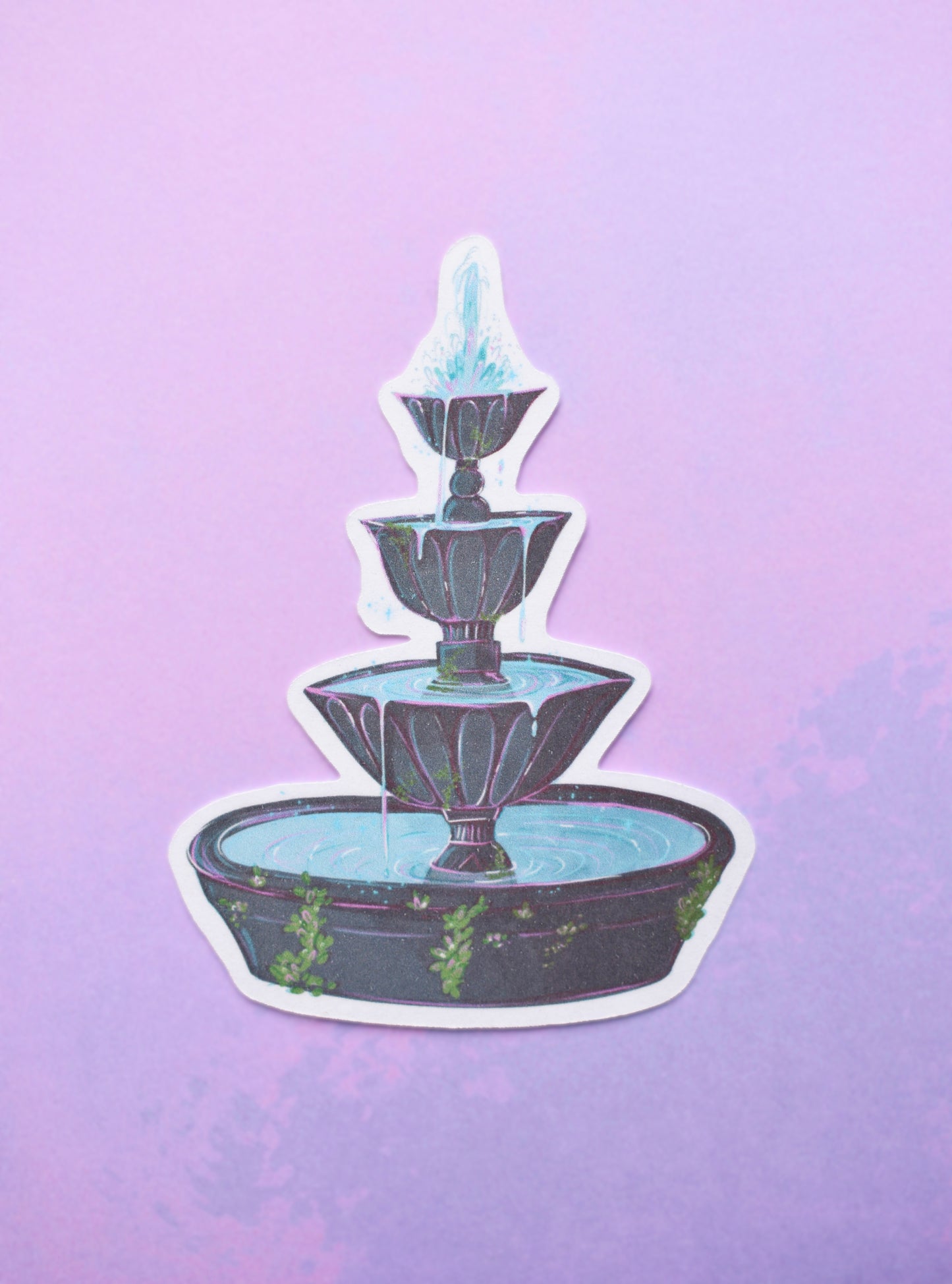 Enchanted Fountain Waterproof Sticker