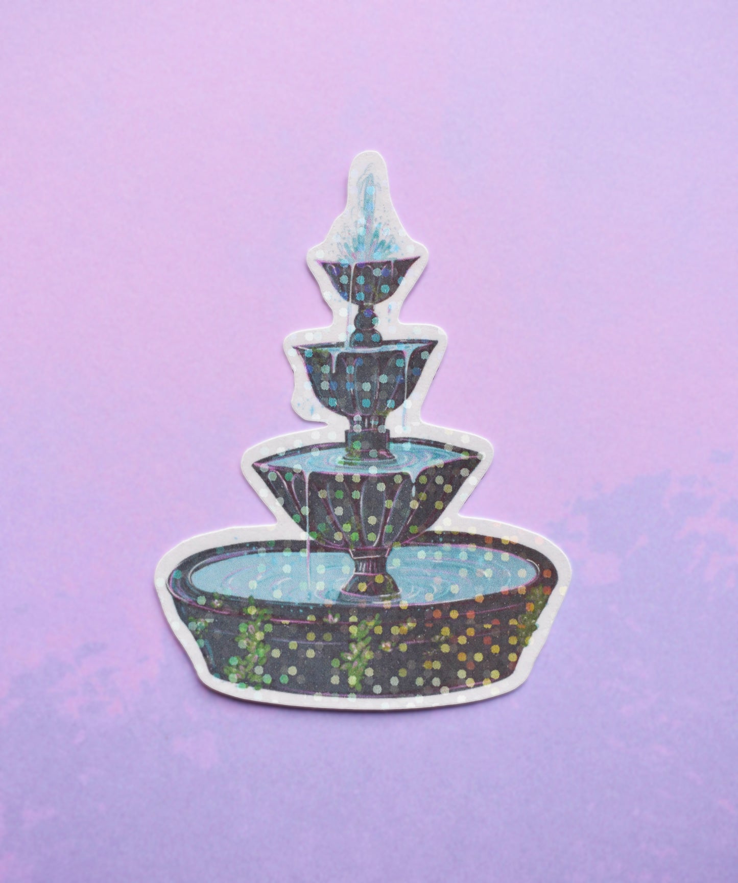 Enchanted Fountain Waterproof Sticker