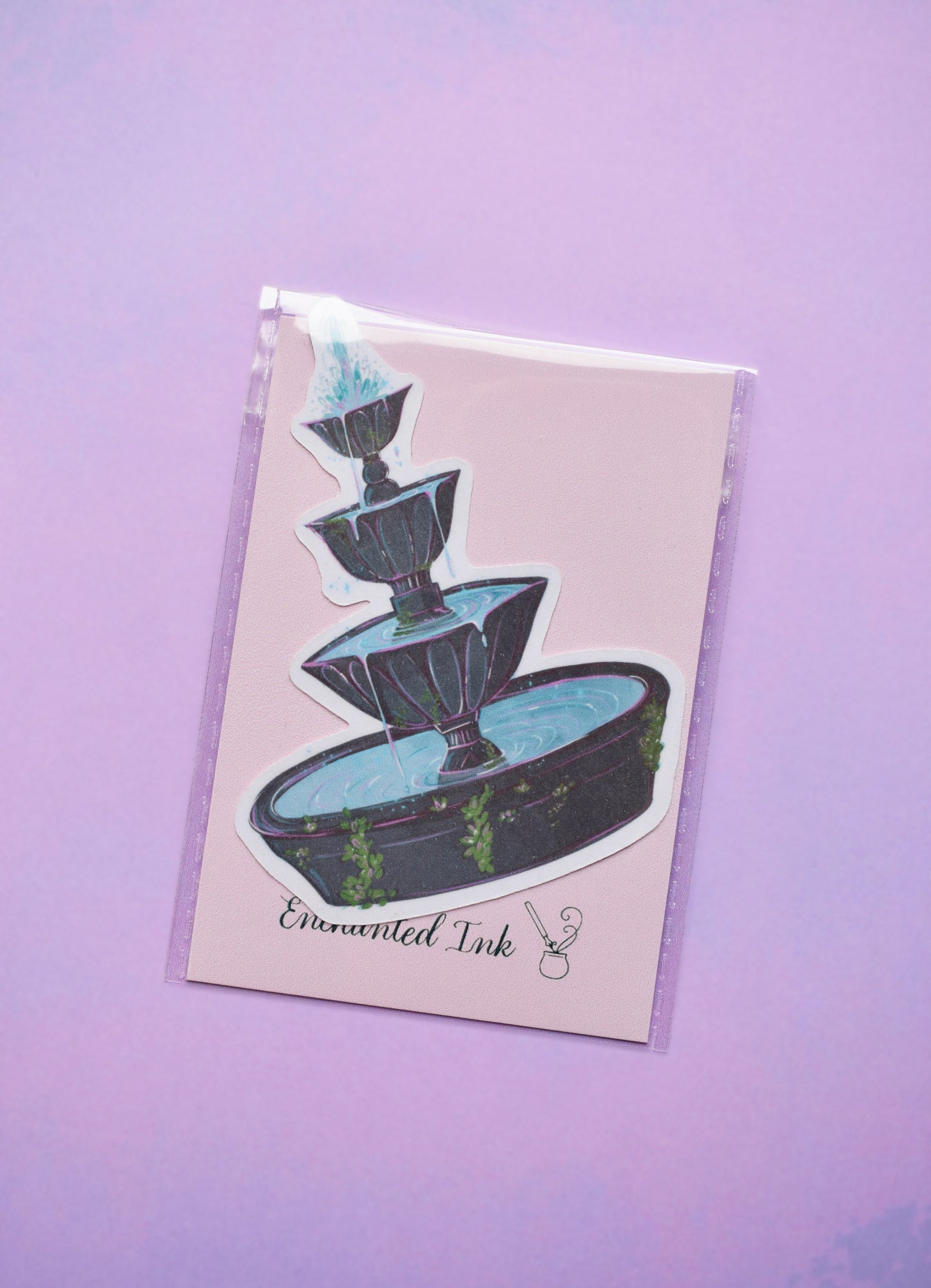 Enchanted Fountain Waterproof Sticker