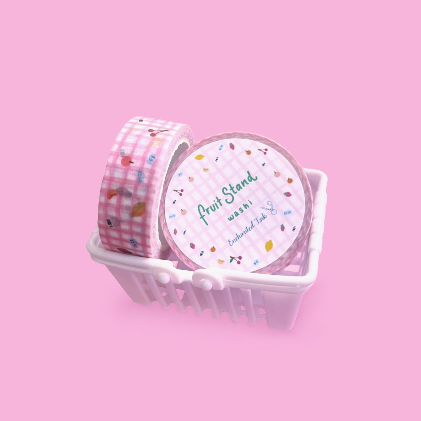 Bright fruit washi tape for creative journal spreads