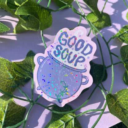 Holographic cauldron sticker for journals and planners