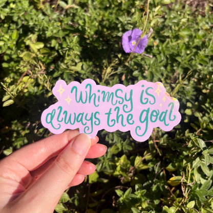 Creative quote sticker with rainbow holographic shine