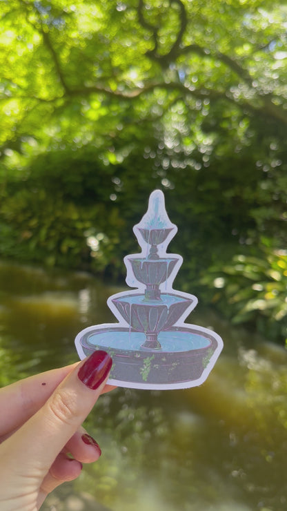 Enchanted Fountain Waterproof Sticker