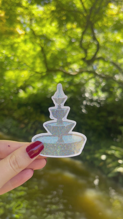 Enchanted Fountain Waterproof Sticker