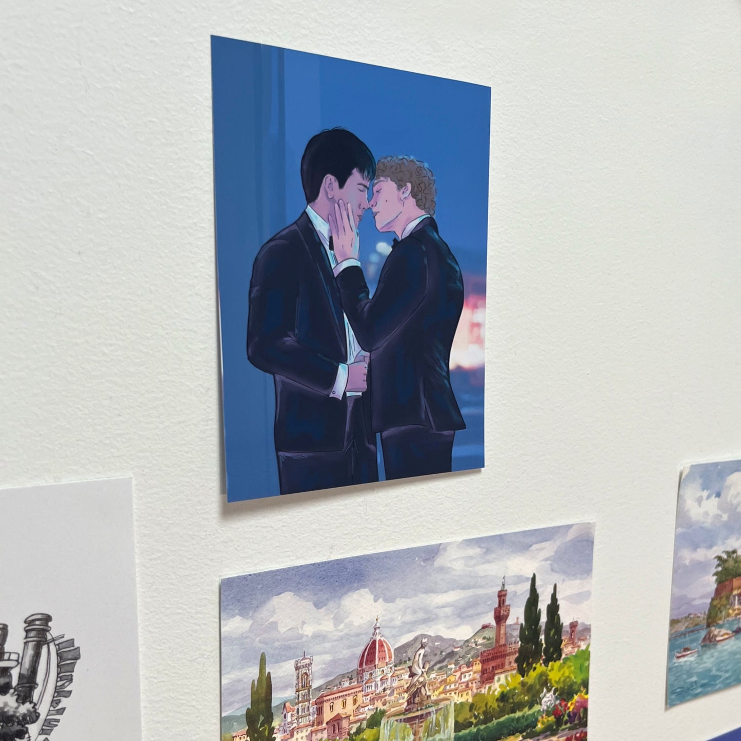 Romance trope inspired art print for reading nooks